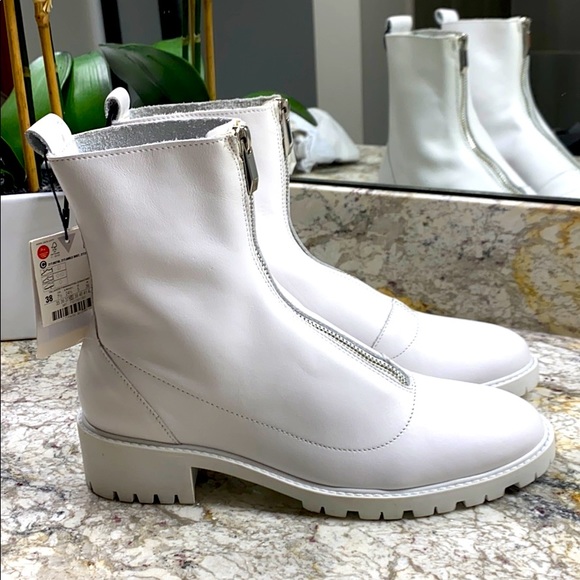 zara ankle boots with zip